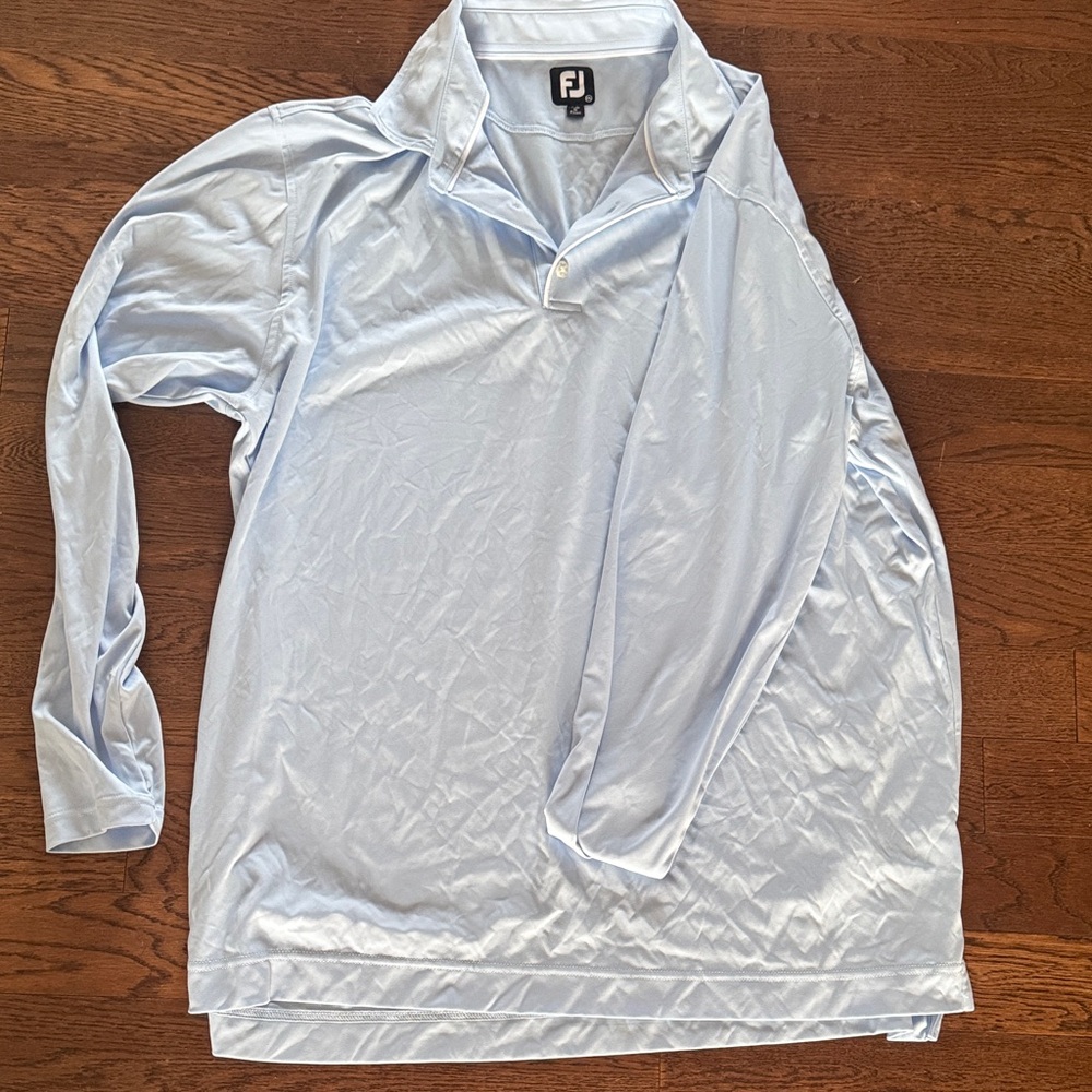 FJ Light Blue Long Sleeve Polo Shirt